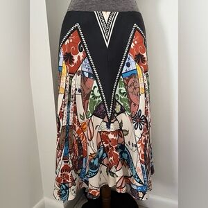 ✨ Nicole Miller Studio 100% Silk Y2K / vintage-inspired, Printed Skirt – Size 2
